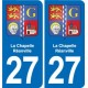 27 Léry blason autocollant plaque stickers ville