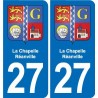 27 Léry blason autocollant plaque stickers ville