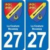 27 Léry blason autocollant plaque stickers ville