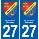 27 Léry blason autocollant plaque stickers ville