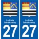 27 Léry blason autocollant plaque stickers ville