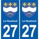 27 Léry blason autocollant plaque stickers ville