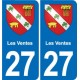 27 Léry blason autocollant plaque stickers ville