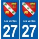 27 Léry blason autocollant plaque stickers ville