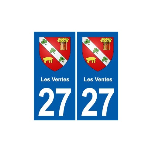 27 Léry blason autocollant plaque stickers ville