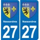 27 Léry blason autocollant plaque stickers ville