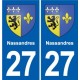27 Léry blason autocollant plaque stickers ville
