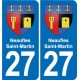 27 Léry blason autocollant plaque stickers ville
