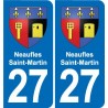 27 Léry blason autocollant plaque stickers ville