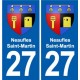 27 Léry blason autocollant plaque stickers ville