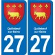 27 Léry blason autocollant plaque stickers ville