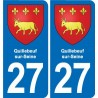 27 Léry blason autocollant plaque stickers ville