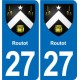 27 Léry blason autocollant plaque stickers ville