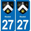 27 Léry blason autocollant plaque stickers ville