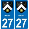27 Léry blason autocollant plaque stickers ville