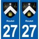 27 Léry blason autocollant plaque stickers ville