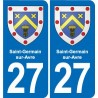27 Léry blason autocollant plaque stickers ville