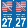 27 Léry blason autocollant plaque stickers ville