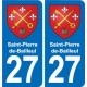 27 Léry blason autocollant plaque stickers ville