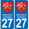 27 Léry blason autocollant plaque stickers ville