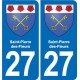 27 Léry blason autocollant plaque stickers ville