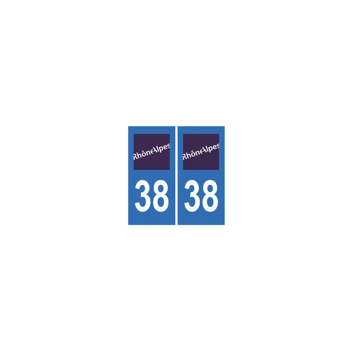 38 Isère autocollant plaque