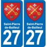 27 Léry blason autocollant plaque stickers ville