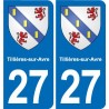 27 Léry blason autocollant plaque stickers ville