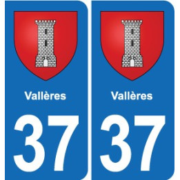 37 Bourgueil blason ville autocollant plaque stickers