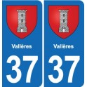 37 Bourgueil blason ville autocollant plaque stickers