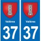 37 Bourgueil blason ville autocollant plaque stickers