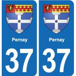 37 Bourgueil blason ville autocollant plaque stickers