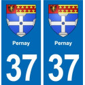 37 Bourgueil blason ville autocollant plaque stickers