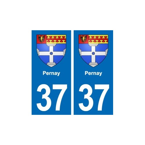 37 Bourgueil blason ville autocollant plaque stickers