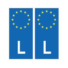 Luxembourg Lëtzebuerg europe autocollant plaque