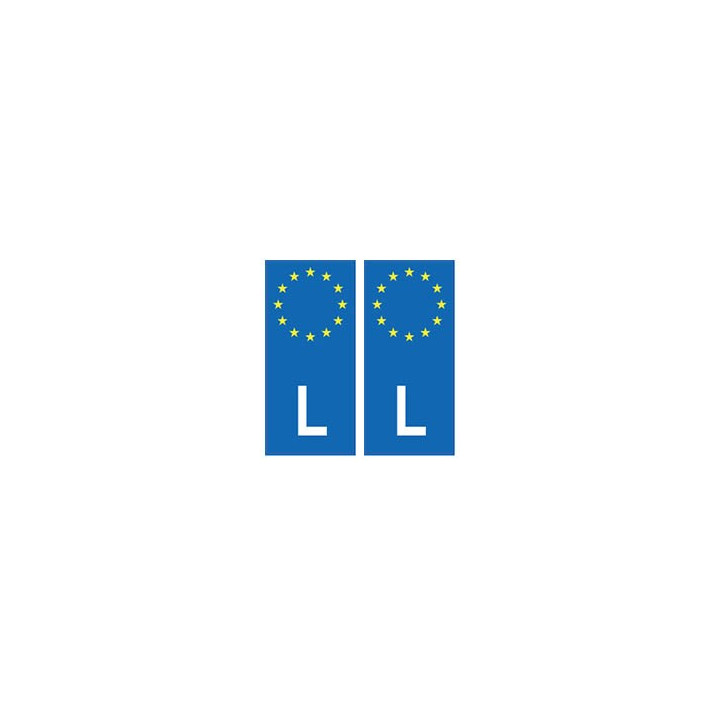 Luxembourg Lëtzebuerg europe autocollant plaque