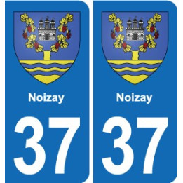 37 Bourgueil blason ville autocollant plaque stickers