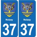 37 Bourgueil blason ville autocollant plaque stickers