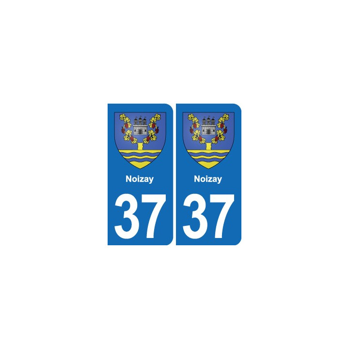 37 Bourgueil blason ville autocollant plaque stickers
