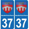 37 Bourgueil blason ville autocollant plaque stickers