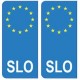 Slovénie Slovenija europe autocollant plaque