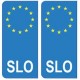 Slovénie Slovenija europe autocollant plaque