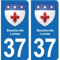 37 Bourgueil blason ville autocollant plaque stickers