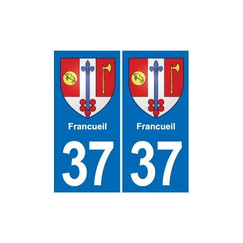 37 Bourgueil blason ville autocollant plaque stickers