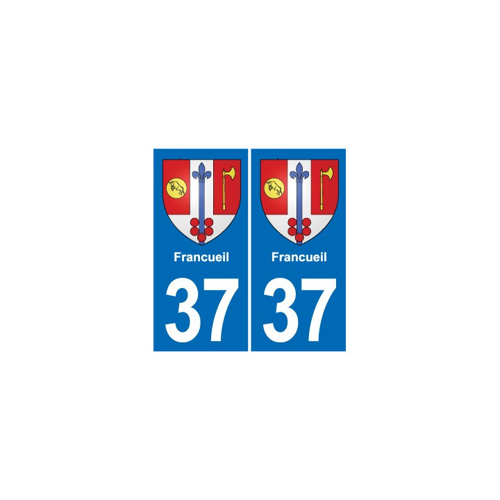 37 Bourgueil blason ville autocollant plaque stickers