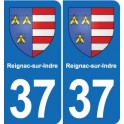 37 Bourgueil blason ville autocollant plaque stickers
