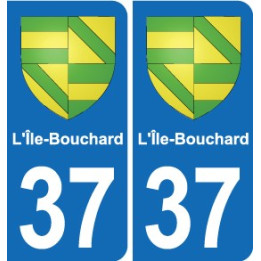 37 Bourgueil blason ville autocollant plaque stickers