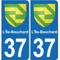 37 Bourgueil blason ville autocollant plaque stickers