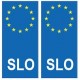 Slovénie Slovenija europe autocollant plaque