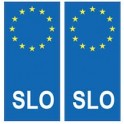 Slovénie Slovenija europe autocollant plaque